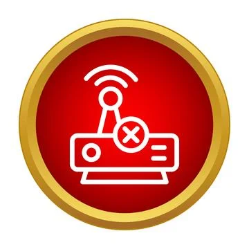 Wireless local area network device showing connection error 库存插图