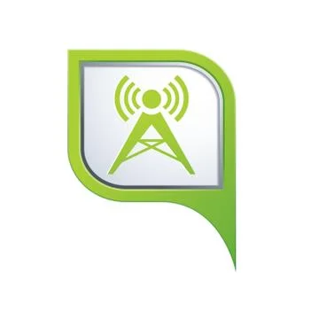 Wireless map pointer Stock Illustration