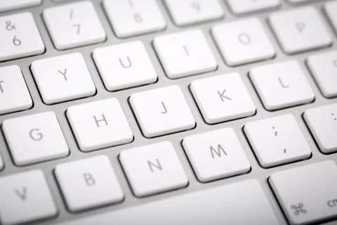 Wireless metallic keyboard Stock Photos