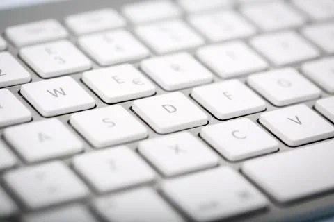 Wireless metallic keyboard Stock Photos