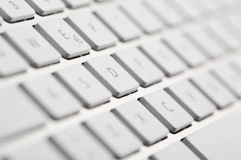 Wireless metallic keyboard Stock Photos