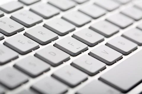 Wireless metallic keyboard Stock Photos