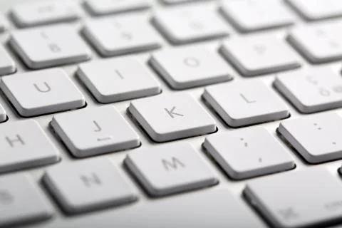 Wireless metallic keyboard Stock Photos