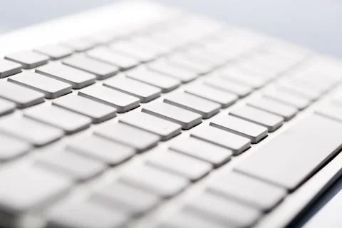 Wireless metallic keyboard Foto stock