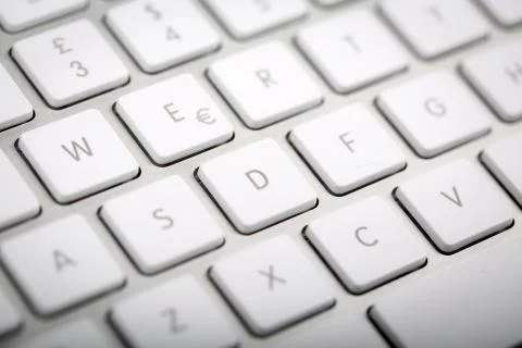 Wireless metallic keyboard Foto stock