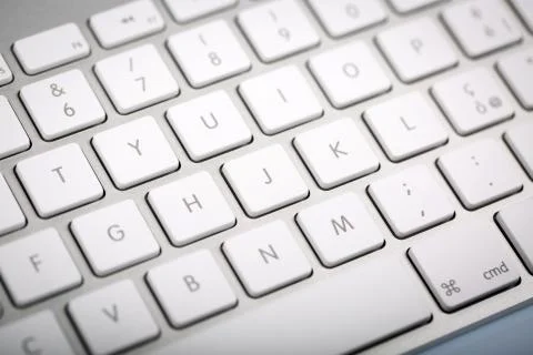 Wireless metallic keyboard Stock Photos