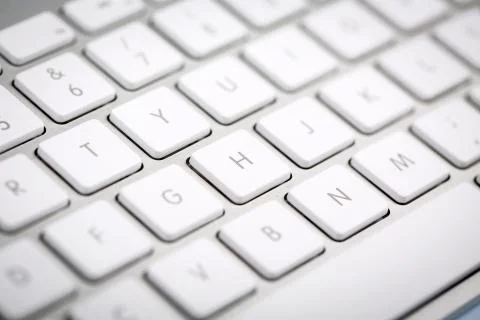 Wireless metallic keyboard Stock Photos