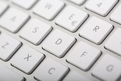 Wireless metallic keyboard Stock Photos