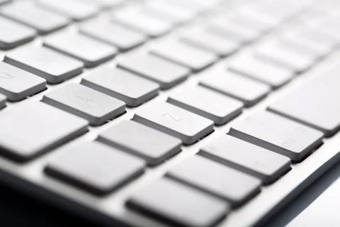 Wireless metallic keyboard Stock Photos
