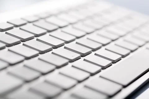 Wireless metallic keyboard Stock Photos