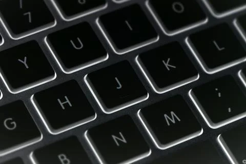 Wireless metallic keyboard Stock Photos