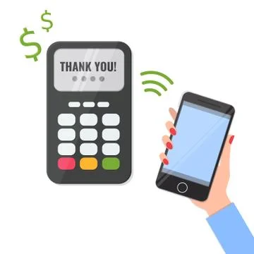 Wireless method payment with your smartphone Stock Illustration