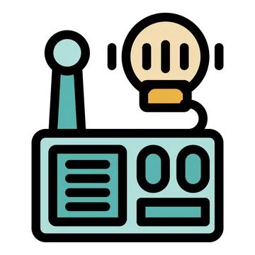 Wireless microphone broadcasting sound waves with receiver Stock Illustration