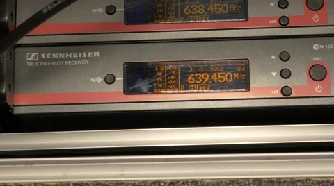 Wireless Microphone Reveivers Stock Footage 40314152