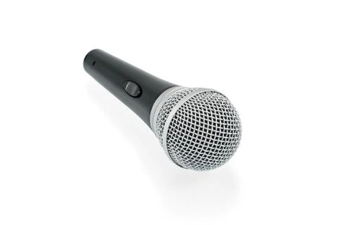 Wireless microphone on a white background Stock Photos