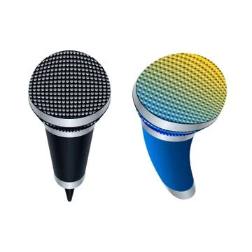 Wireless microphones, vector illustration Stock Illustration