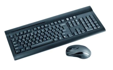 Wireless mouse and keyboard Stock Photos