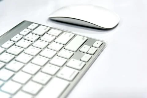 Wireless mouse and keyboard Stock Photos