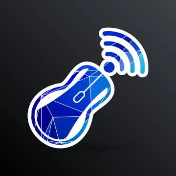 Wireless mouse button web icon tool  click Illustrazione stock