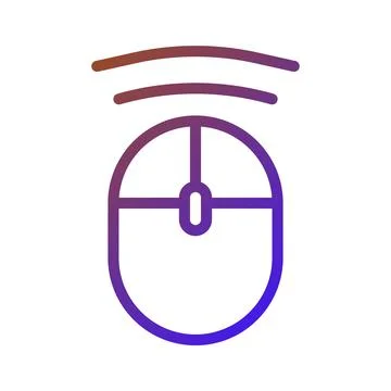 Wireless Mouse Connection Indicator Gradient Icon 스톡 일러스트