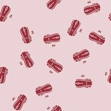 Wireless mouse home office glyph seamless pattern Illustrazione stock