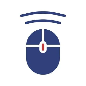 Wireless Mouse Icon for Technology and Computing Stock Illustration
