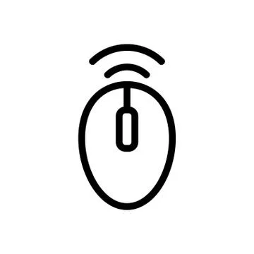 Wireless mouse icon vector. Isolated contour symbol illustration Stock Illustration