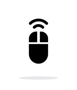 Wireless mouse icon on white background. 库存插图