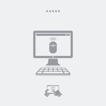 Wireless mouse installation icon Stock Illustration