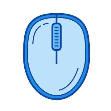 Wireless mouse line icon. Stock Illustration
