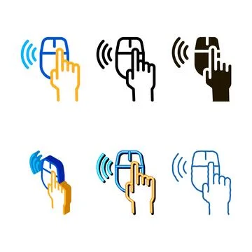Wireless mouse pack icon vector outline Stock Illustration