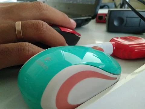Wireless mouse Stock Photos