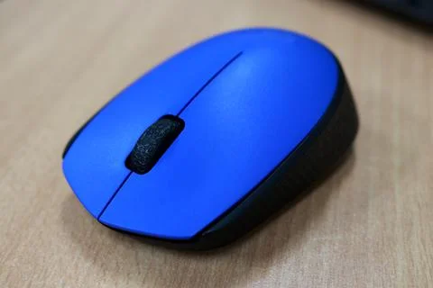 Wireless mouse, usually used for laptops or computers Stock Photos