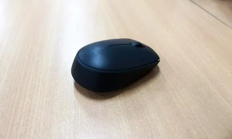 Wireless mouse, usually used for laptops or computers Stock Photos