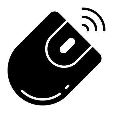 Wireless mouse vector design in trendy style, computer accessory icon Stock Illustration