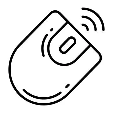 Wireless mouse vector design in trendy style, computer accessory icon Stock Illustration