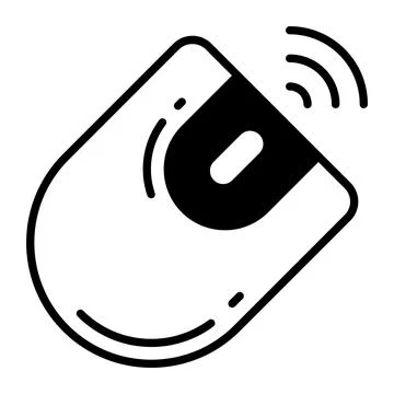 Wireless mouse vector design in trendy style, computer accessory icon Stock Illustration