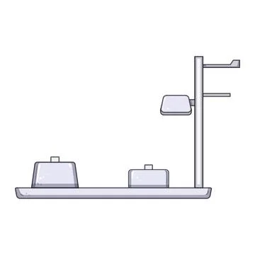 Wireless multi device charging station cartoon vector illustration Stock Illustration