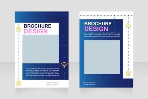 Wireless network building process blank brochure design Ilustración de archivo