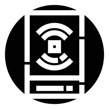Wireless network connection icon for technology concepts Stock Illustration