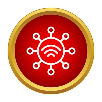Wireless network connection point distributing global data Stock Illustration