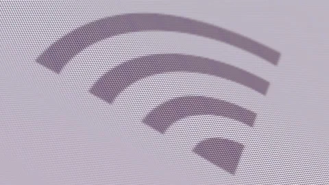 Wireless Network Icon Extreme Close Up Stock Footage 144110440