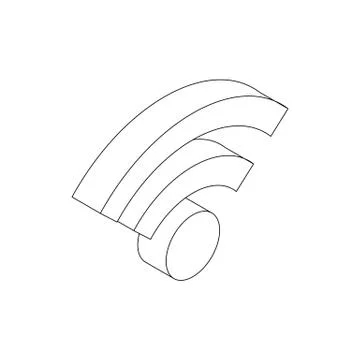 Wireless network icon, isometric 3d style 库存插图