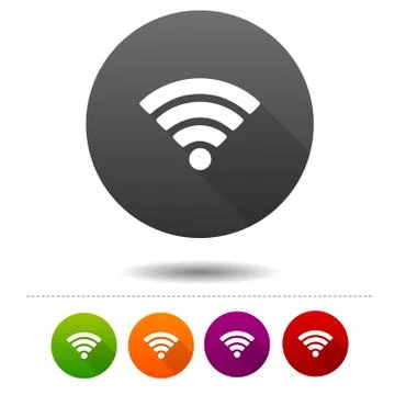 Wireless Network icon. Wifi symbol sign. Web Button. Stock Illustration