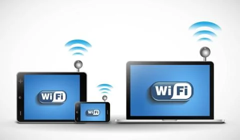 Wireless network Stock Illustration