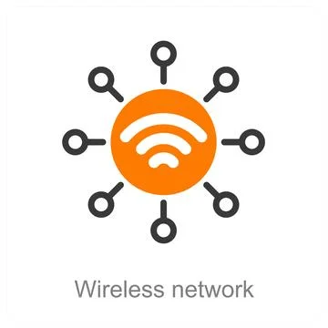 Wireless network Stock Illustration