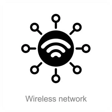 Wireless network Stock Illustration