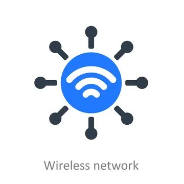 Wireless Network Stock Illustration