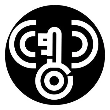 Wireless network key symbol for internet security Stock Illustration