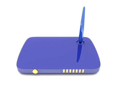Wireless network router. Illustrazione stock